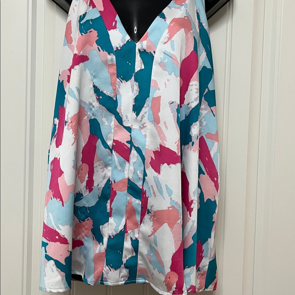 Colorful Abstract Print Tank Top